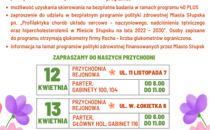 Zdjęcie przedstawia plakat informujący o akcji  „PRZYWITAJ WIOSNĘ Z SPMZOZ W SŁUPSKU”